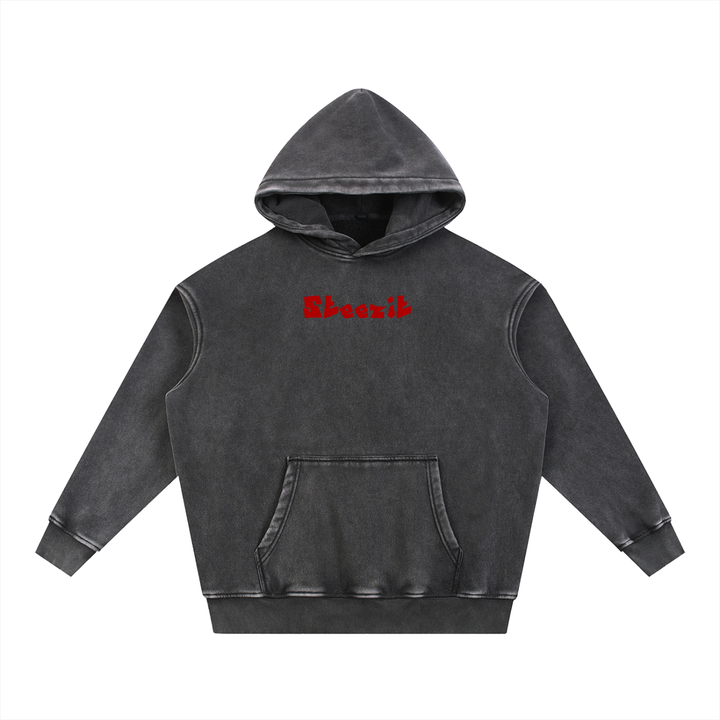 Sweat à capuche oversize délavé+2