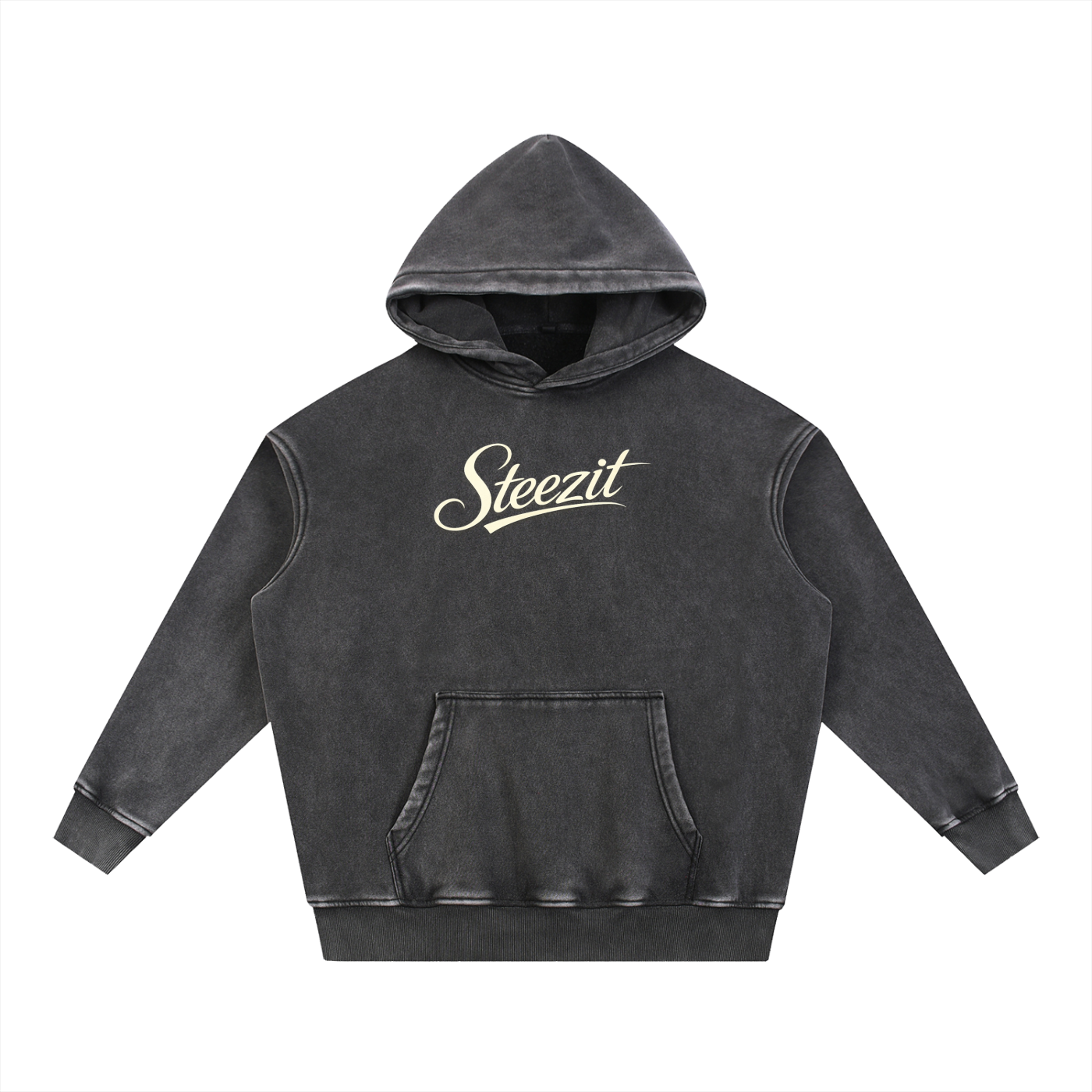 Sweat à capuche oversize délavé « Snow Wash »