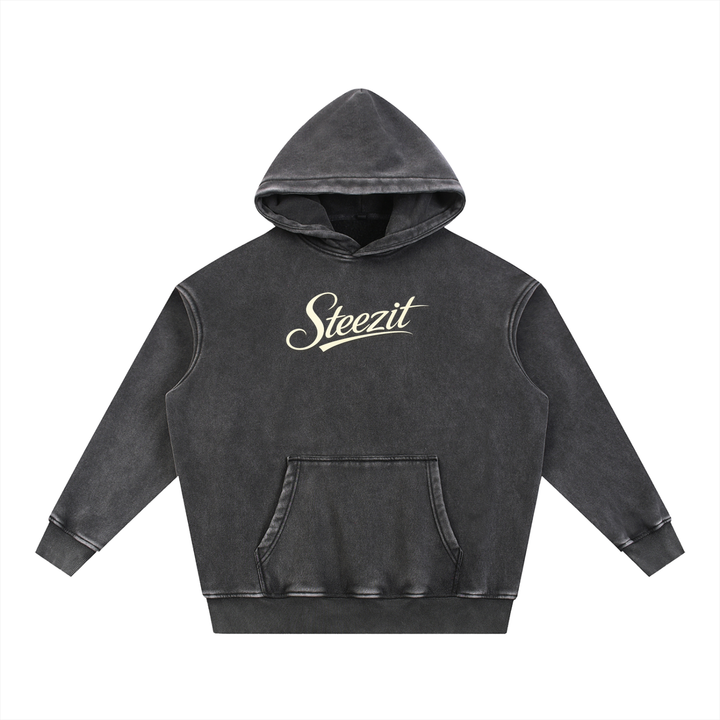 Sweat à capuche oversize délavé « Snow Wash »+2