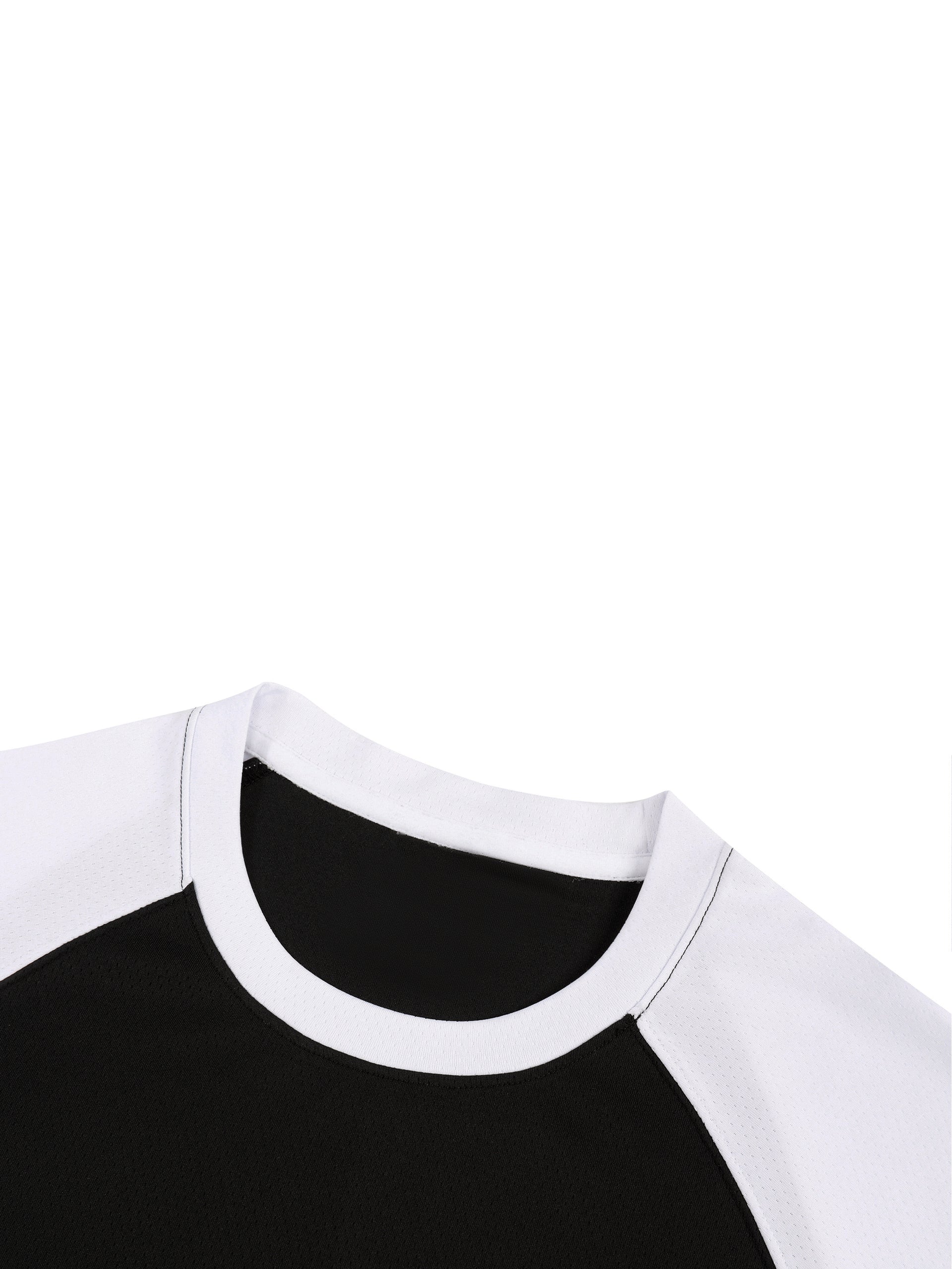 contrast-raglan-sleeve-mesh-t-shirt